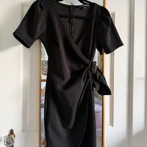 Lulus Black Belted Dress